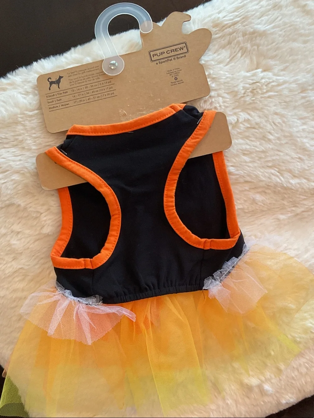 Pup Crew Black & Orange 'More Treats Please' Dog Dress